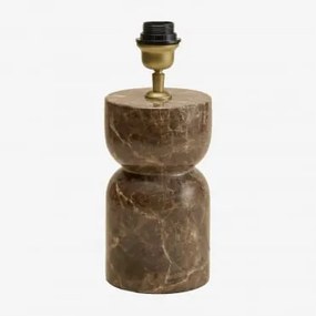 Base Para Lâmpada De Mesa Em Pedra Natural Diniz Mármore Castanho Emperador - Sklum