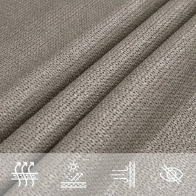 Para-sol estilo vela triangular 160g/m² 5x6x6m PEAD cinza-claro