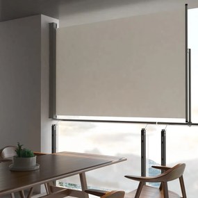 vidaXL Toldo lateral retrátil para pátio 160x300 cm creme