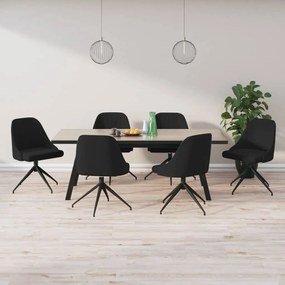 vidaXL Cadeiras de jantar 6 pcs veludo preto