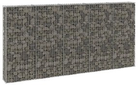 Muro gabião com tampas aço galvanizado 300x30x150 cm