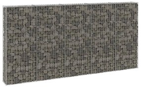 vidaXL Muro gabião com tampas aço galvanizado 300x30x150 cm