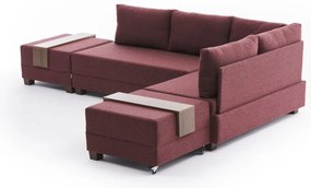 Sofá-Cama de Canto Fly – Vermelho Claret – 210x70x280 cm