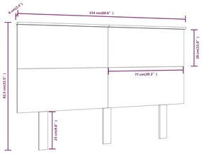 Cabeceira de cama 154x6x82,5 cm pinho maciço