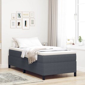 Cama vidaXL Cinza Escuro 90x200 cm em Tecido Cotele