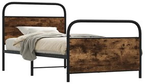 Estrutura cama s/ colchão derivados de madeira carvalho fumado