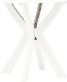 Mesa de bistrô Ø70 cm plástico branco