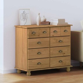 vidaXL Cômoda Castanho 91 x 40 x 79 cm Madeira de pinho maciça