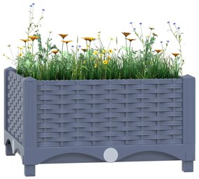vidaXL Canteiro elevado 40x40x23 cm polipropileno