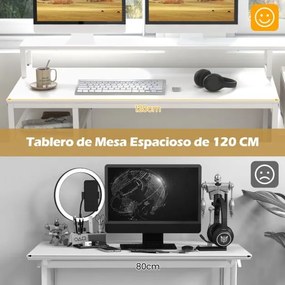 Secretária de computador de 168 cm com suporte para monitor Armário para impressora Armário para impressora Prateleiras de arrumação para escritório B