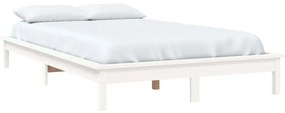 Estrutura cama super king size 180x200 cm pinho maciço branco