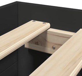 Estrutura de cama 90x200 cm derivados de madeira preto