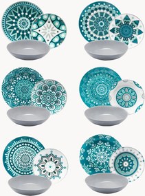 Conjunto de loiça Mandala, 6 pessoas, conjunto de 18