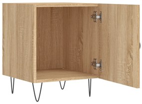 Mesa cabeceira 40x40x50 cm derivados de madeira carvalho sonoma