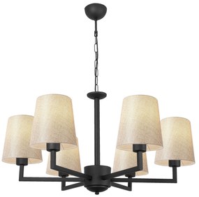 Candeeiro Chandelier Profil – Preto e Creme – 80 cm x 80 cm