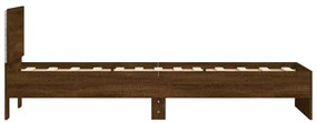 Estrutura cama cabeceira/luzes LED 90x200 cm carvalho castanho