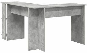 Mesa de Canto com Armazenamento em Concreto Cinza 140x113,5x75cm