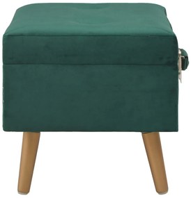 Banco de arrumação 40 cm veludo verde