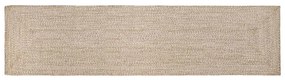 vidaXL Tapete Natural e branco 60 x 400 cm Juta