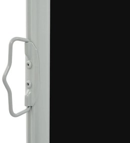 Toldo lateral retrátil para pátio 80x300 cm preto