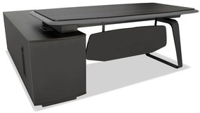 Secretária Executiva Mónaco 2000×1800×750 mm com Armário - Riva