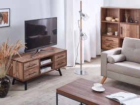 Móvel de TV com 4 gavetas e 2 prateleiras em madeira clara ATLANTA Beliani