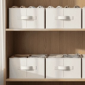 Conjunto de 4 Organizadores para Guarda roupas com 6 compartimentos dobrável 42 x 30 x 17 cm branco clássico
