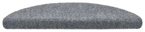 Tapetes de escada adesivos 20 pcs 56x17x3 cm cinzento-claro