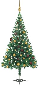 3077489 vidaXL Árvore de Natal artificial c/ LEDs & bolas 180 cm 564 ramos