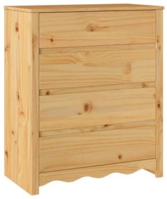 Cômoda vidaXL 'DRAMMEN'76,5x40x91 cm Madeira Sólida de Pinheiro