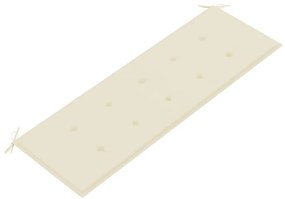 Banco de jardim empilhável c/ almofadão 159 cm teca maciça