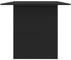Mesa de jantar 180x90x76 cm derivados de madeira preto
