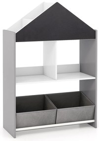 Estante infantil Playhouse com quadro negro e quadro branco - rosa