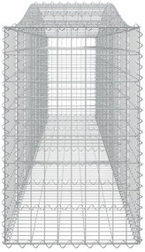 Cestos gabião arqueados 9 pcs 400x50x80/100cm ferro galvanizado