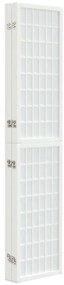 Biombo dobrável com 5 painéis estilo japonês 200x170 cm branco