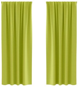 Cortinas com cortinas 2 pcs Verde maçã 225 x 140 cm Poliéster