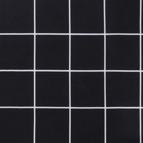 Almofadões para cadeira 6 pcs 40x40x7 cm tecido xadrez preto