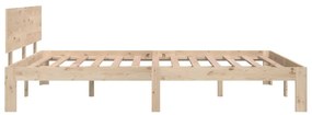 Estrutura de cama 140x200 cm pinho maciço