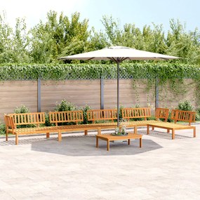 vidaXL 6 pcs conjunto de móveis de paletes p/ jardim acácia maciça