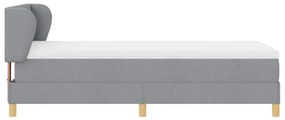 Cama Box com Colchão vidaXL - Cinza claro, 80x200 cm, Tecido