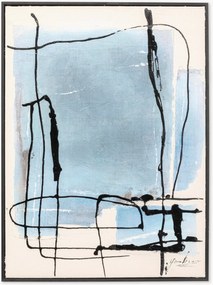 Quadro em tela emoldurado pintado à mão Dust