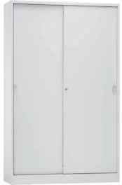 Armário de Escritório com Portas de Correr 1950x1000x420mm Cinza - Cartesius
