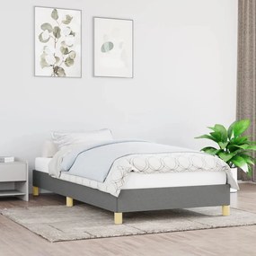 346771 vidaXL Estrutura de cama em tecido 80x200 cm cinzento-claro