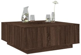 vidaXL Mesa de centro 100x100x40cm derivados madeira carvalho castanho