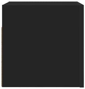 Móvel de TV de parede 30,5x30x30 cm preto