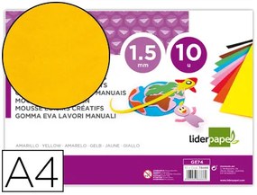 Goma Eva Din A4 60gr Espessura 1,5mm Amarelo