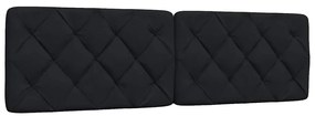 Estrutura de cama com LED sem colchão 180x200 cm tecido preto