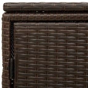 Armário de arrumação para jardim 110x55x60,5cm vime PE castanho