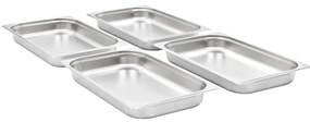 Recipientes gastronorm 4 pcs GN 1/1 65 mm aço inoxidável