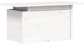 Mesa de jardim 100x50x75 cm madeira de pinho maciça branco